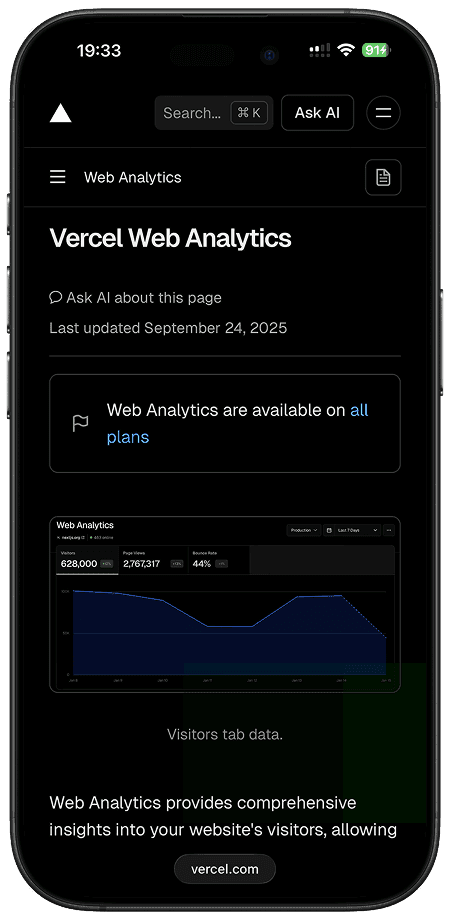 Analítica web con métricas de visitantes